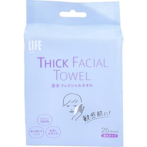 平和メディク 平和メディク ライフ 厚手フェイシャルタオル 厚めタイプ 25枚入