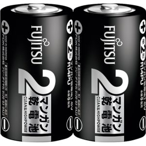 富士通 富士通 R14PU 2S マンガン 黒 単2形 2本入