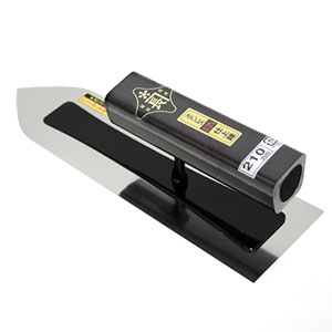 金長 金長 仕上鏝 ステン 0.3 黒塗角柄 210mm