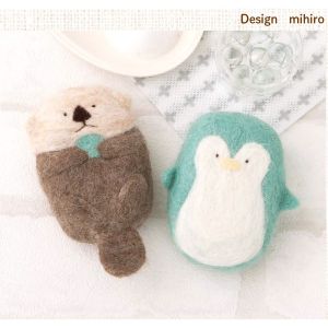 ハマナカ Hamanaka ハマナカ 楽しく手洗いフェルトソープ ラッコとペンギン ブラウン ブルー H441-590