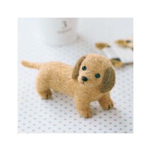 ハマナカ Hamanaka ハマナカ ふわふわ羊毛で作るフェルト犬 ミニチュアダックスフント H441-264