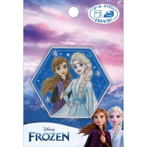 パイオニア パイオニア ディズニー アナと雪の女王 アナ エルサ ワッペン 横60mm×縦52mm シール アイロン 両用接着 MY6501-MY520