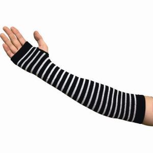 三重化学工業 三重化学 NO.TK15-BK-WH-BORDER ミエローブ 女性用アームカバー 黒 白ボーダー