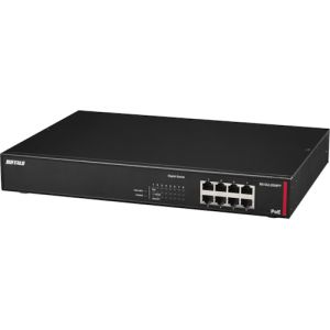 バッファロー BUFFALO バッファロー BS-GUL2008PT 法人向け Giga対応 Layer2 アンマネージPoEスイッチ 8ポート