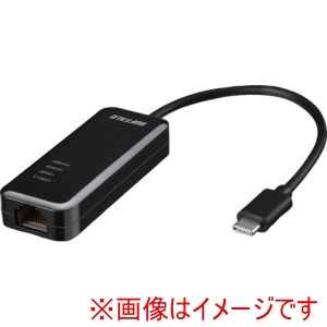 バッファロー BUFFALO バッファロー LUA5-U3-CGTE-BK Giga対応 Type-C USB3.2 Gen1 用LANアダプター ブラック