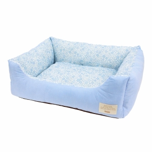 ペットプロジャパン PetPro ペットプロジャパン Homey ひんやり冷感プチ フルールスクエアベッド M スモーキーブルー