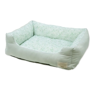 ペットプロジャパン PetPro ペットプロジャパン Homey ひんやり冷感プチ フルールスクエアベッド M スモーキーグリーン