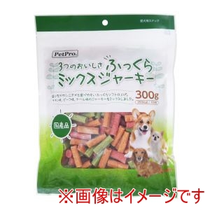 ペットプロジャパン PetPro ペットプロ ペットプロ 3つのおいしさ ふっくら ミックス ジャーキー 300g