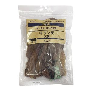 ペットプロジャパン PetPro ペットプロジャパン 国産おやつ 無添加 牛タン皮 大袋 160g PetPro