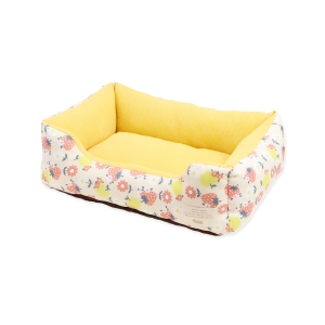 ペットプロジャパン PetPro ペットプロジャパン Homey レトロフルーツスクエアベッド S サフランイエロー