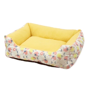 ペットプロジャパン PetPro ペットプロジャパン Homey レトロフルーツスクエアベッド M サフランイエロー