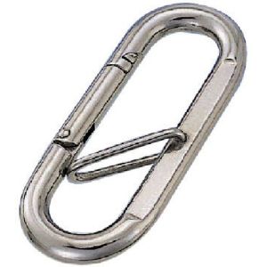 水本機械製作所 水本機械製作所 PK-4 ステンレス プチカラビナ ハズレ止め付 線径4mm長さ40mm