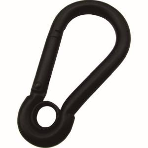 水本機械製作所 水本機械製作所 B-2836 ステンレス スナップフックA型 リング付 黒色塗装 線径8mm 長さ80mm