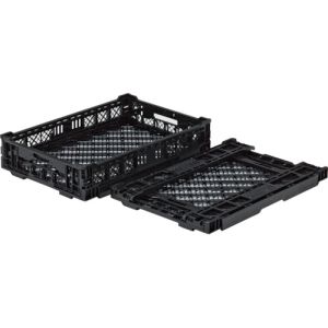 サンコー サンコー SKO-EP22A-C-BK 折りたたみコンテナー 556420 オリコンEP22A-C黒 メーカー直送 代引 北海道沖縄離島不可