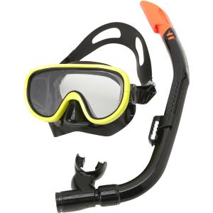 リーフツアラー ReefTourer リーフツアラー シリコーン製 マスク&弁付きWガードシュノーケル 大人用2点セット ブラックフラッシュイエロー BKFY RC0110