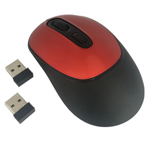 ハイディスク HI DISC ハイディスク HDM-7146RD マウス ワイヤレス 無線 レシーバー2個 磁気研究所 レッド