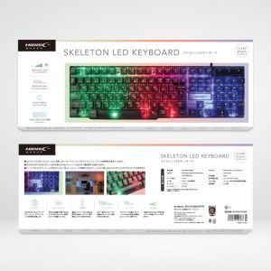 ハイディスク HI DISC ハイディスク HDGMKB106WBK スケルトン LEDキーボード