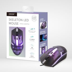 ハイディスク HI DISC ハイディスク HDGMGCM1062BK スケルトン LEDマウス