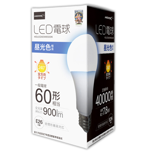 ハイディスク HI DISC ハイディスク HDLED60W6500K 昼光色 60形 全光速 900lm 磁気研究所