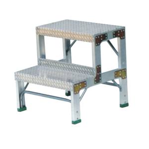 ナカオ NAKAO ナカオ G-062 作業用踏台 アルミ製・縞板タイプ 2段 メーカー直送 代引不可 沖縄 離島不可