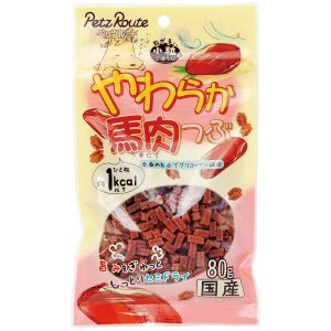 ペッツルート PetzRoute ペッツルート やわらか馬肉つぶ 80g