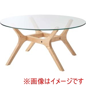 東谷 東谷 RTO-112NA ラウンドガラステーブル ナチュラル メーカー直送 代引不可 北海道沖縄離島不可