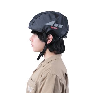 kawasumi kawasumi HCAP-101BK ヘルメット レインキャップ ブラック 25901432