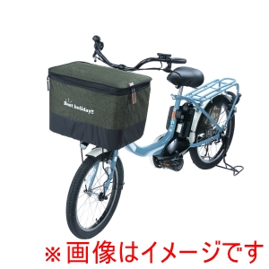 川住製作所 Keia 川住製作所 KW-557KH 2段式ワイド前カゴカバー デニム カーキ
