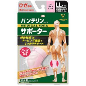 興和 Kowa バンテリンサポーター ヒザ専用 ゆったり大きめ ピンク 1枚