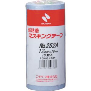 ニチバン NICHIBAN ニチバン 252AH-12 弱粘着マスキングテープ252AH 12mmX18m 10巻/PK