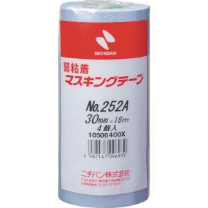 ニチバン NICHIBAN ニチバン 252AH-30 弱粘着マスキングテープ252AH 30mmX18m 4巻/PK
