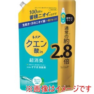 P&G P&G 411606 レノア クエン酸in 超消臭 すすぎ消臭剤 フレッシュグリーン 超特大 詰め替え 1080mL