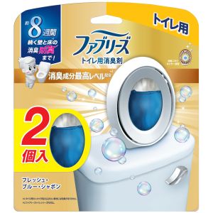 P&G P&G ファブリーズ W消臭 トイレ消臭剤 消臭成分最高レベル フレッシュ ブルー シャボン 2個パック