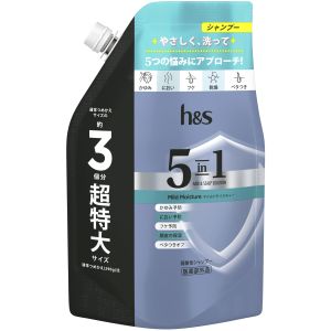P&G P&G h&s エイチアンドエス 5in1 マイルドモイスチャー シャンプー つめかえ用 超特大サイズ 850g