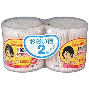 白十字 白十字 ファミリーケア FC ファミリー綿棒 200本入 2個パック