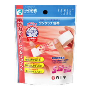 白十字 白十字 ファミリーケア FC ワンタッチ包帯 Sサイズ 25mm×3m