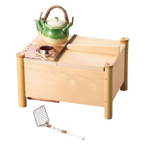 ヤマコー 用美 YAMACO ヤマコー 新木曽ひのき湯豆腐桶 標準3点セット 木炭専用 21572 用美