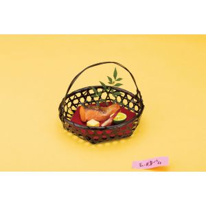 ヤマコー 用美 YAMACO ヤマコー 溜塗り若菜篭 大 22136 用美