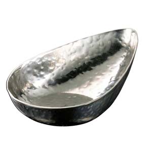 ヤマコー 用美 YAMACO ヤマコー ステンレス槌目 しずく小鉢 9×6×H2.8cm 23970 用美