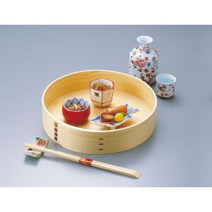 ヤマコー 用美 YAMACO ヤマコー 檜 8寸曲輪盛器 足ナシ 27406 用美