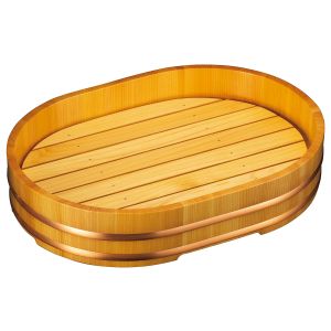 ヤマコー 用美 YAMACO ヤマコー 椹 小判盛器 目皿付 大 31131 用美