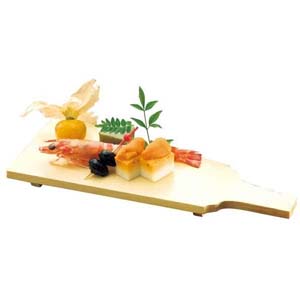 ヤマコー 用美 YAMACO ヤマコー ひのき 羽子板皿 塗装付 26x11xH2cm 38403 用美