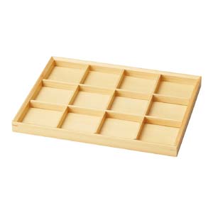 ヤマコー 用美 YAMACO ヤマコー ひのき 浅型仕切料理箱 十二仕切 38680 用美