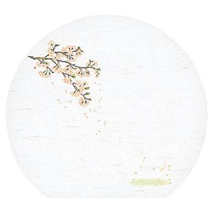 ヤマコー 用美 YAMACO ヤマコー 尺3半月雲竜和紙懐石まっと 枯淡 桜 100枚入 65211 用美