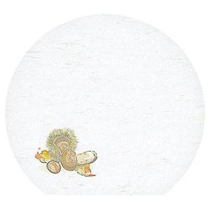 ヤマコー 用美 YAMACO ヤマコー 尺3半月雲竜和紙懐石まっと 枯淡 松茸と栗 100枚入 65218 用美