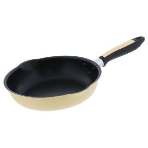 ベストコ BESTOCO ベストコ フライパン 24cm クリーム 軽わざパン ふっ素樹脂加工 IH ガス火 オール熱源対応 両口 NQ-0095 カリーノ