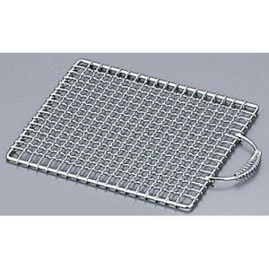 新越金網 新越金網 SA 業務用 焼物網 タフロス バネ付取手 24号