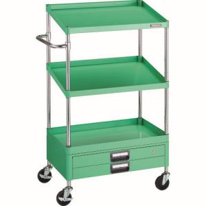 トラスコ TRUSCO トラスコ PEW-1271N2X-YG フェニックスワゴン 省音 750X500XH1300 1段 傾斜2段 2段引出付 YG色 メーカー直送 代引不可 沖縄 離島不可