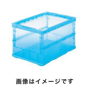 トラスコ TRUSCO トラスコ TSK-O50B B 薄型折りたたみコンテナスケル 50L 青 TRUSCO