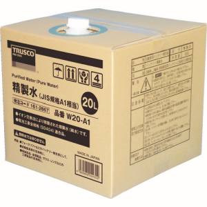 トラスコ TRUSCO トラスコ W20-A1 精製水 20L JIS規格A1相当 TRUSCO メーカー直送 代引不可 北海道沖縄離島不可
